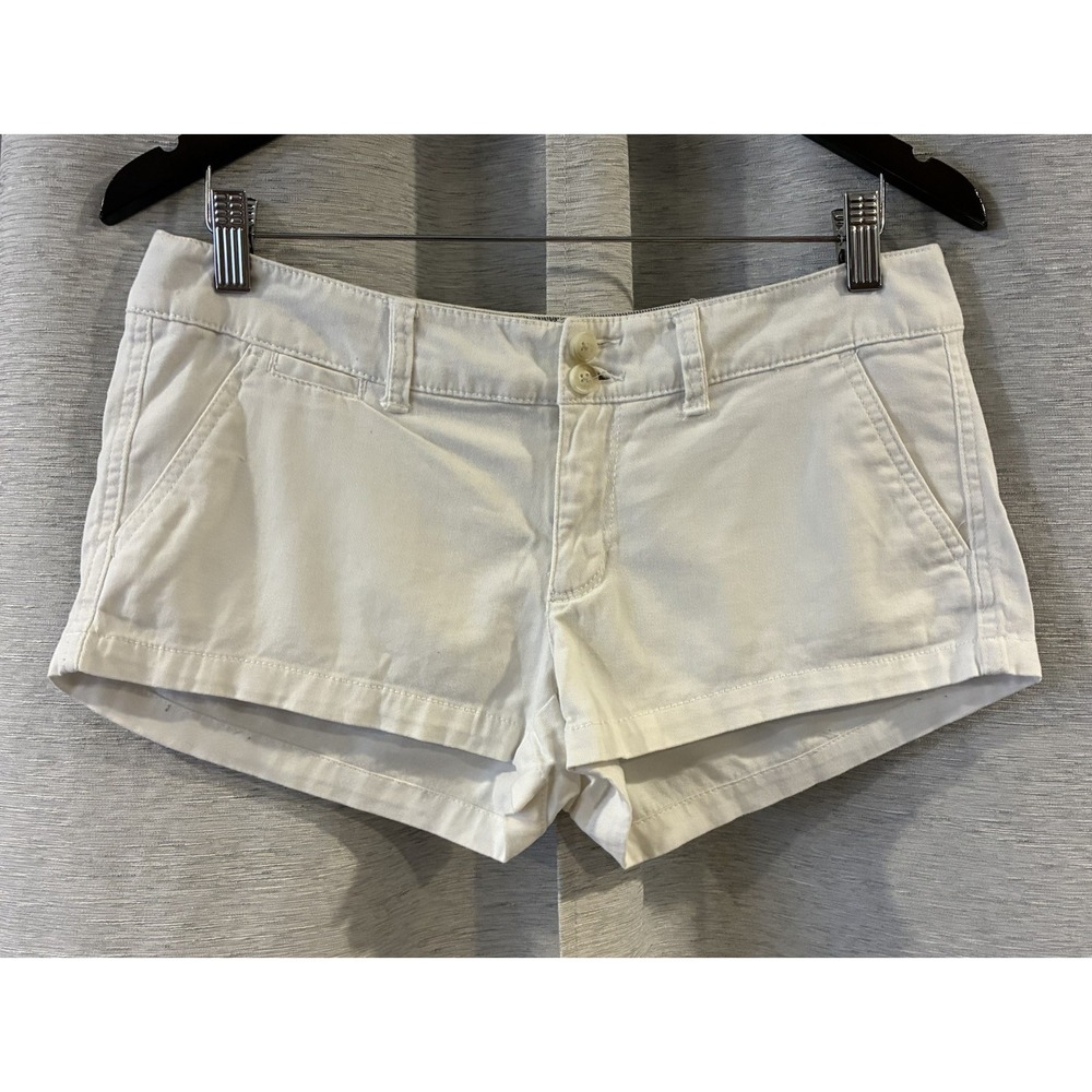 Y2K‎ American Eagle Low Rise Micro Mini Shorts Women Hot Pants White